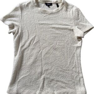 Theory Women's Ivory Short Sleeve Top